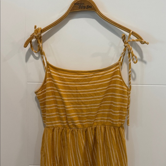 Caution To The Wind Mustard and Cream Striped Top size medium - Picture 3 of 8
